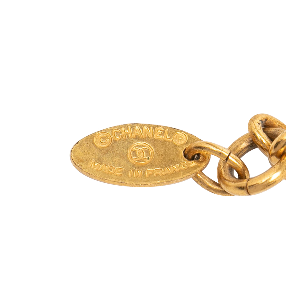 Pre-Loved Chanel Gold Plated CC Quilted Pendant Necklace - Picture 3 of 5